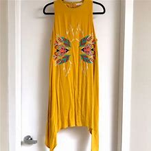 Thml Dresses | Perfect Condition, Sleeveless Embroidered Dress | Color: Gold | Size: L