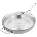 Demeyere Essential 5 5-Ply 12.5" Stainless Steel Fry Pan With Lid - Skillets & Fry Pans In Gray | Size 3.39 H X 16.06 D In | P002059461 | Perigold