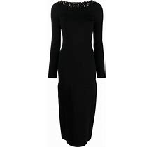 Cult Gaia Eleanora Crystal-Embellished Midi Dress - Black