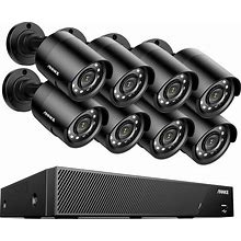 ANNKE Home Security Camera System,8 Channel 6-In-1 DVR,8Pcs Wired 1080P HD Surveillance Cameras With Night Vision