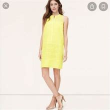 Loft Dresses | Ann Taylor Loft Sleeveless Dress | Color: Yellow | Size: 4