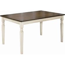 Whitesburg Rectangular Dining Room Table Wood/Brown/Cottage White - Signature Design By Ashley