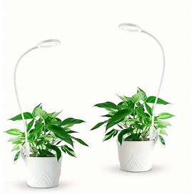 1/2 Packs, Clip On Grow Lights For Indoor Plants,6500K Full Spectrum LED Grow Light, Two Installation Options Plant Light, 3,White,Reliable,Temu