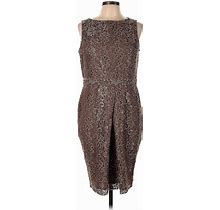Jones New York Collection Cocktail Dress - Sheath: Brown Leopard Print Dresses - New - Women's Size 12