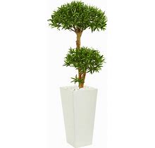 Nearly Natural 50in. Bonsai Styled Podocarpus Artificial Tree In Tower Planter - Nearly Natural - 9239
