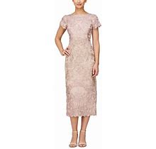 JS Collections Soutache Lace Cocktail Dress In Pink Sand At Nordstrom, Size 8