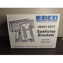 1 Set Of Sawhorse Brackets Heavy Duty Galvanized Steel EBCO Model SH-6 For 2X4"".