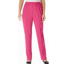 Plus Size Women's Elastic-Waist Soft Knit Pant By Woman Within In Peony Petal (Size 42 W)