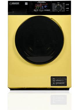 33.5 in. 18 Lbs. 1.9 Cu. Ft. 110V Washer Smart Home All-In-One Washer And Dryer Combo In Yellow/Black