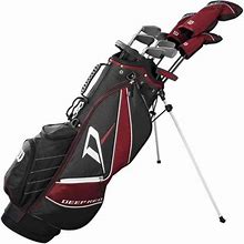 Wilson Men's Deep Red Tour Complete Golf Set Right Handed W/ Bag And Drivers
