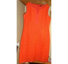 Weavz Coral All Over Textured Lace Shift Sleeveless Dress Sz S