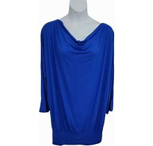 Doublju Dresses | Doublju Blue Long Dolman Sleeve Stretch Shift Dress Size 3Xl Nwt | Color: Blue | Size: 3X