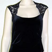 Xscape Dresses | Xscape Nwt Velvet Ruched Dress 5045 | Color: Black | Size: 12