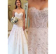 2024 Ivory Wedding Dress Lace Long Sweetheart A-Line