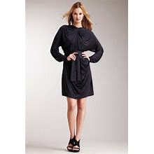 Bcbgmaxazria Runway Limited Edition Jersey Rouched Long Sleeve Dress