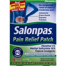 Salonpas Pain Relief Patch - Joint And Muscle Pain Relief (Pack Of 48)