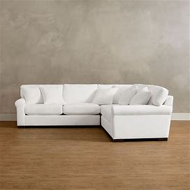 Cleo Upholstered Sectional - 3-Pc Sectional, Chenille Parchment / 3 Pc Sectional - Grandin Road