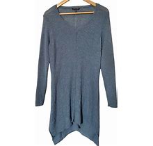 Eileen Fisher Dresses | Eileen Fisher Italian Wool Knit Asymmetrical Dress | Color: Blue | Size: M