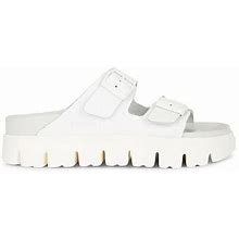 Birkenstock Arizona Exquisite Chunky Sandal - White - Flat Sandals Size 40 (US 9-9.5)
