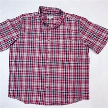 Carhartt Shirts | Carhartt Xxl Casual Button Down Short Sleeve | Color: Red | Size: Xxl