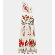 Farm Rio, Carmina Floral Cotton-Blend Maxi Dress, Women, Multicolor, M, Dresses