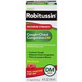 Robitussin Adult Maximum Strength Cough + Chest Congestion Dm Max (. Bottle), Non-Drowsy Cough Suppressant & Expectorant, Raspberry Flavor - 4 Oz