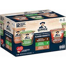 Quaker Instant Oatmeal Express Cups, Variety Pack 1.68 Oz., 12 Pk.