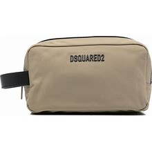 Dsquared2 - Logo-Plaque Wash Bag - Men - Polyamide - One Size - Neutrals