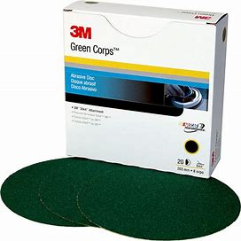 3m Green Corps Stikit Production Disc, 01550, 8 In, 40, 50 Discs Per Carton, 5 Cartons Per Case
