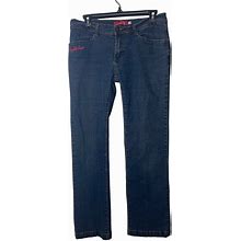 Apple Bottoms Jeans | Apple Bottoms Vintage Womens Jeans Size 10 Blue Denim Straight Leg Y2k Stitching | Color: Blue | Size: 10