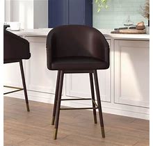 Flash Furniture 2-AY-1928-26-BR-GG 26" Brown Leathersoft Barstool With