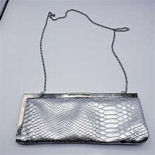 Vtg Jessica Mcclintock Clutch Purse Shoulder Handbag Chain Strap