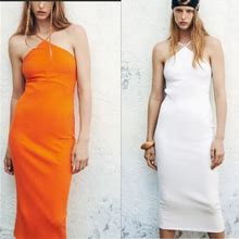 Zara Dresses | Zara White Midi Dress | Color: White | Size: S