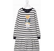 Ralph Lauren Kids - Polo Bear Striped Dress - Kids - Cotton/Polyester - 6 - White