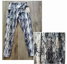 Mondetta Gray Snake Skin Print High Waist 28" Yoga Pants Women's