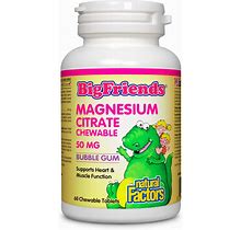 Natural Factors Bigfriends Magnesium Citrate 50 Mg Bubble Gum - 60 Chewable
