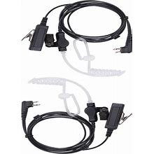 2 Pin Earpiece Headset For Motorola CP200,GP300,CLS1110,CLS1410 Walkie Talkies/Two Way Radio With Transparent Acoustic Tube