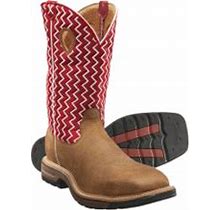 Twisted X Steel Toe Lite Western Work Boots For Men - Distressed Saddle/Cherry - 13W