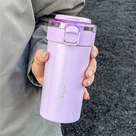 1Pc Insulated Bottle, 316 Stainless Steel Water Cup, U-Shaped Drinking Bottle, Portable Coffee Cup,Purple,Hot Item,Temu