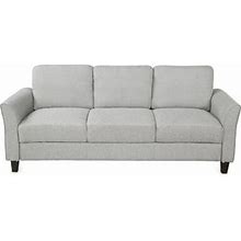 Red Barrel Studio® 3-Seat Sofa Living Room Linen Fabric Sofa Linen In Gray/Brown | 33 H X 76 W X 29 D In | Wayfair 9B8d844918949eab409f45e00f91918b