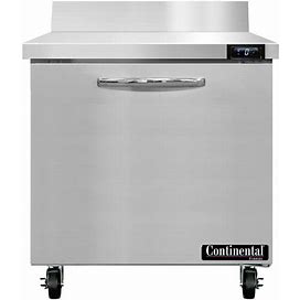 Continental Refrigerator SWF32NBS 32" Single Door Worktop Freezer With Backsplash - 9 Cu. Ft.