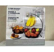 Gourmet Basics By Mikasa Gourmet Basics Tully 2 Tiered Basket With Banana Hanger