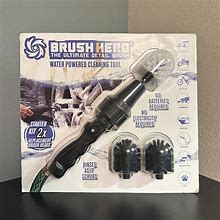 Brush Hero Universal Detail Brush Water Powered Cleaning Tool With 3 Brushes NIP