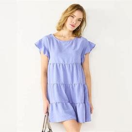 Women's Nine West Tiered Dolman-Sleeve Babydoll Dress, Size: XL, Lt...