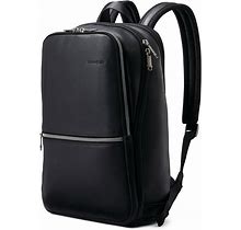 Samsonite Classic Leather Slim School Backpack, Black