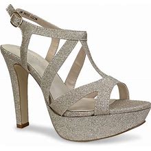 Touch Ups By Benjamin Walk Queenie Platform Sandal | Women's | Gold Metallic | Size 10.5 | Heels | Sandals | Ankle Strap | Platform | Stiletto
