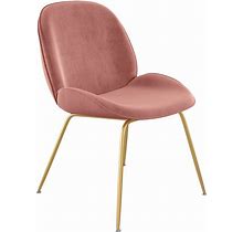 Beetle Dining Chair-Blush Velvet / Gold - Aeon Furniture