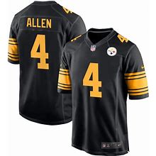 Men's Kyle Allen Nike Black Pittsburgh Steelers Alternate Custom Game Jersey Size: 3XL