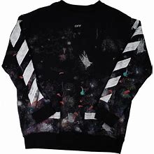Off-White Off White Galaxy Crewneck Sweatshirt - Men | Color: Black | Size: XS