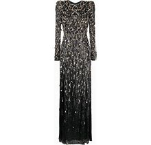 Jenny Packham - Aurora Beaded Sequinned A-Line Dress - Women - Polyester - 16 - Black
